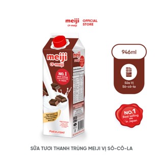 Sữa Tươi Thanh Trùng Meiji Chocolate, ít béo, bổ sung Canxi, Vitamin B2 - 946ml