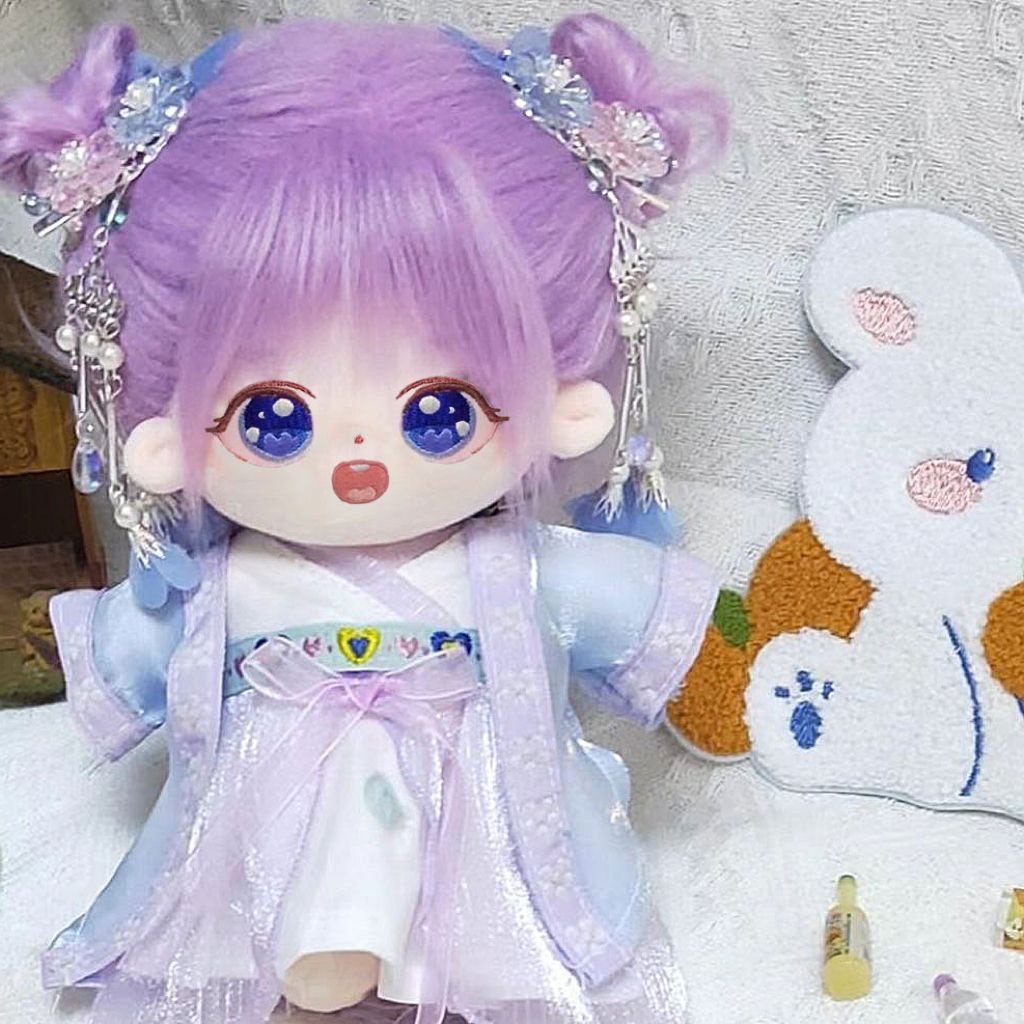 Búp Bê Nhồi Bông Hình Người Bằng Vải Cotton 20cm Có Thể Thay Đổi Kèm Quần Áo Dễ Thương Cho Bạn Gái