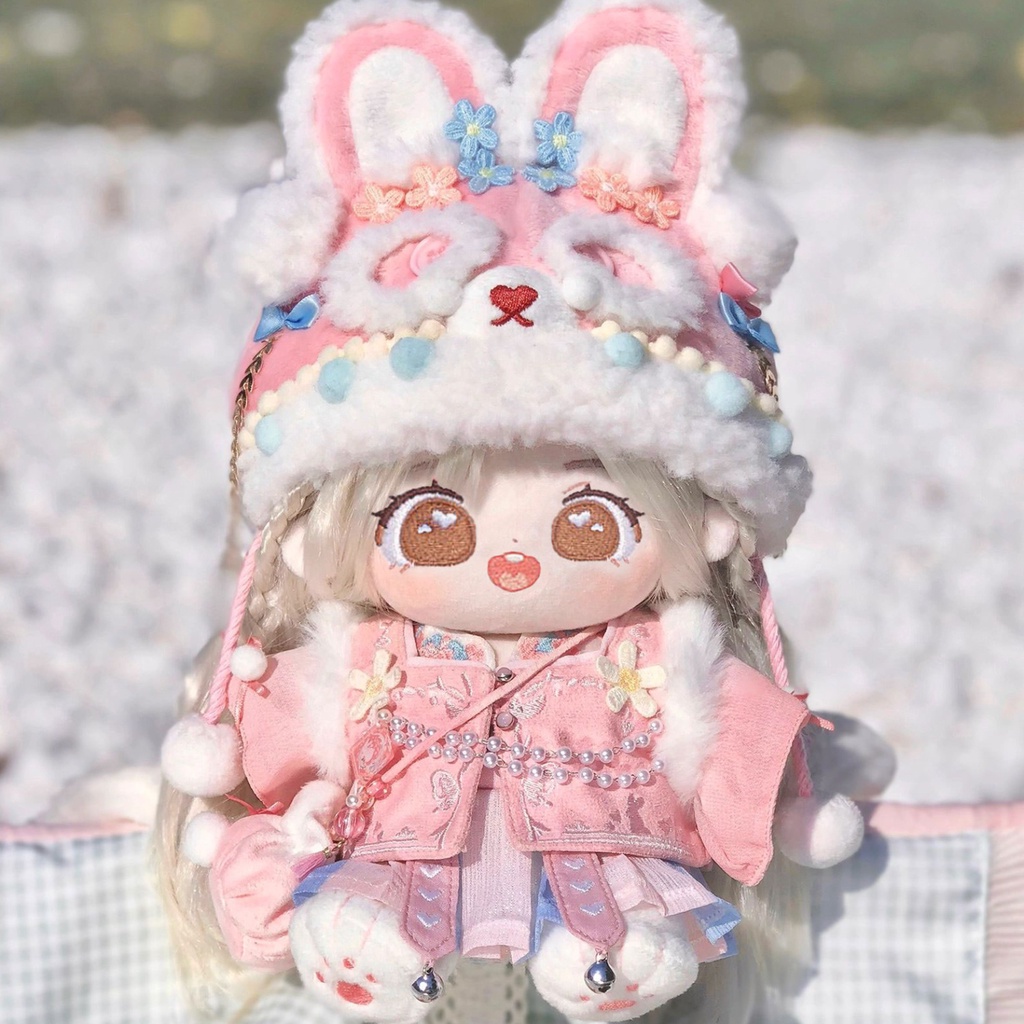 Búp Bê Nhồi Bông Hình Người Bằng Vải Cotton 20cm Có Thể Thay Đổi Kèm Quần Áo Dễ Thương Cho Bạn Gái