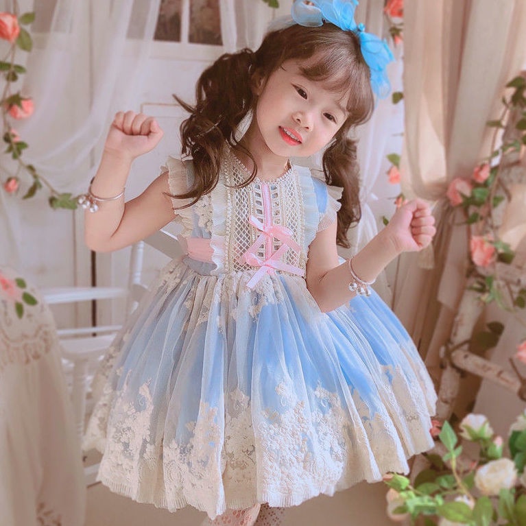 Đầm Công Chúa Lolita Phong Cách Phương Tây Mẫu Mới 2023 Thời Trang Mùa Hè Cho Bé Gái 8.1