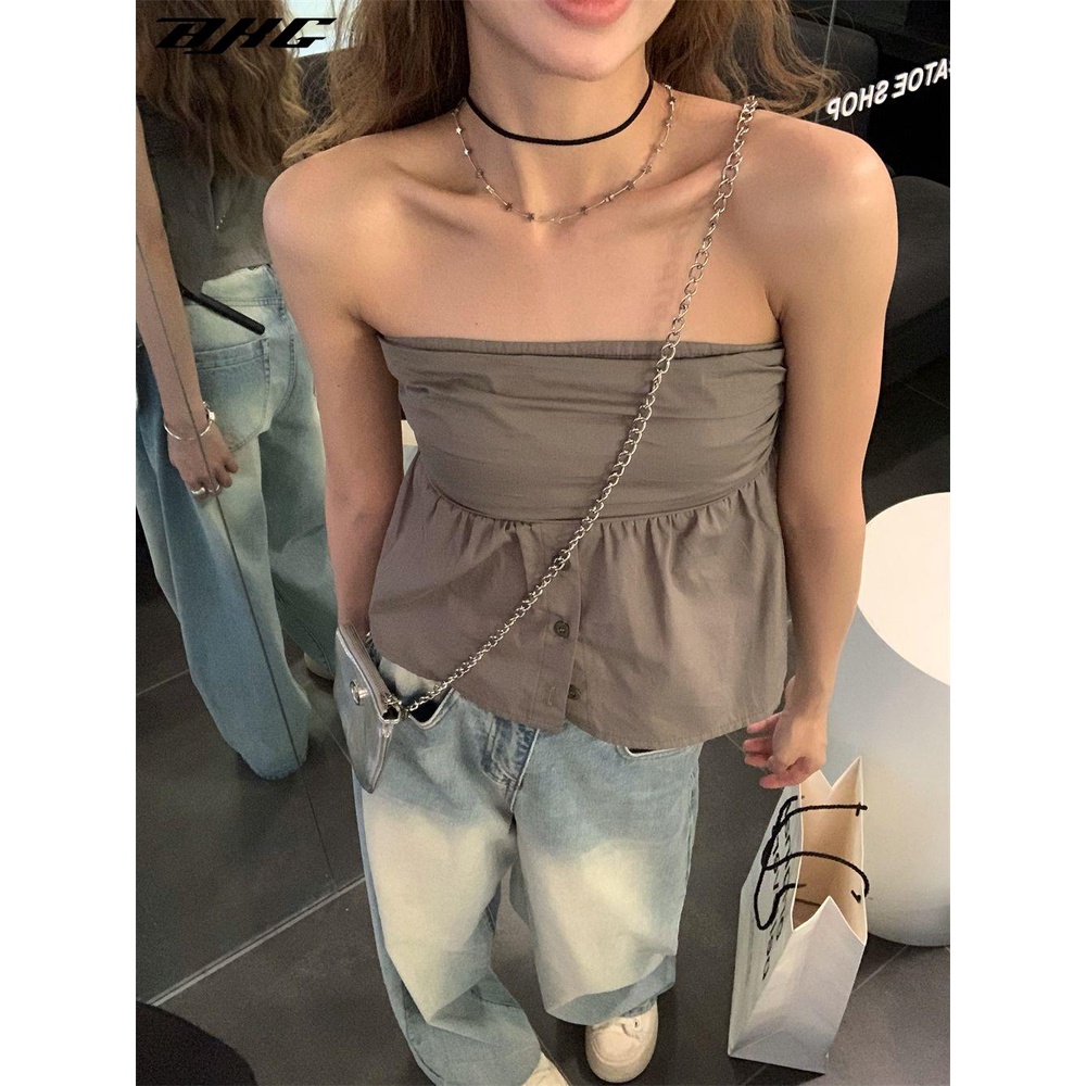 Áo Lửng Hở Vai Phong Cách Pháp Thời Trang Mùa Hè Cho Nữ