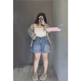 Quần sooc bigsize cạp cao , ống rộng 60-90kg