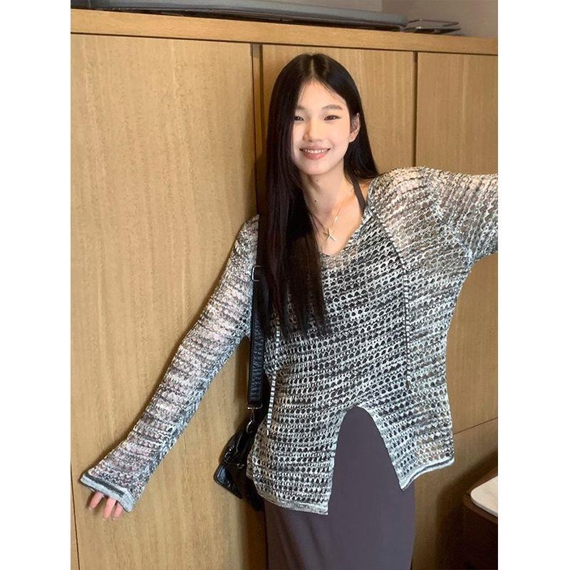 Áo Sweater Dệt Kim Mỏng Chống Nắng Thời Trang Mùa Hè Cho Nữ