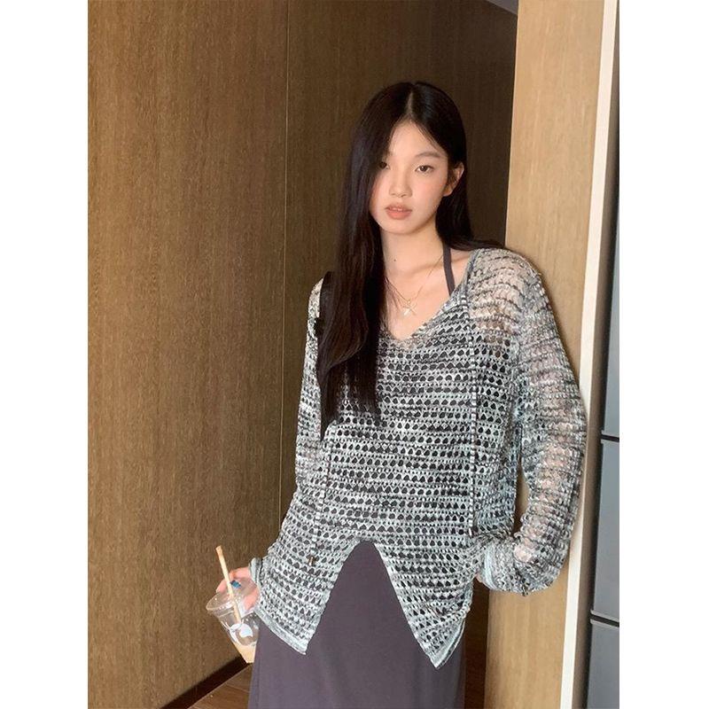 Áo Sweater Dệt Kim Mỏng Chống Nắng Thời Trang Mùa Hè Cho Nữ