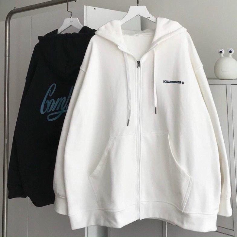 Áo khoác hoodie nỉ mũ 2 lớp form rộng chất nỉ bông dày dặn kill