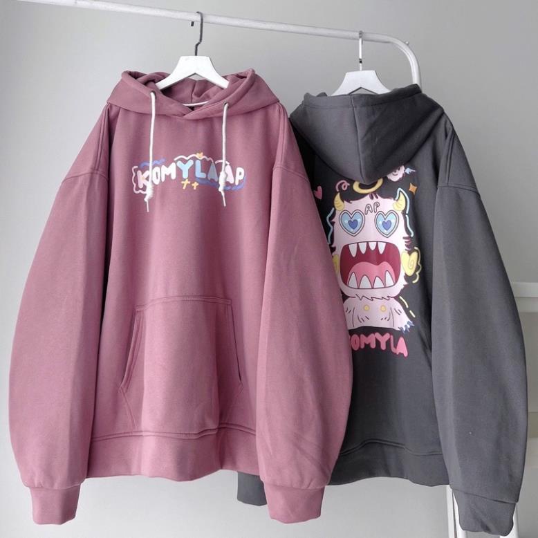Áo Hoodie Form Rộng Mũ 2 Lớp Chất Nỉ Cotton KOMYLAAP
