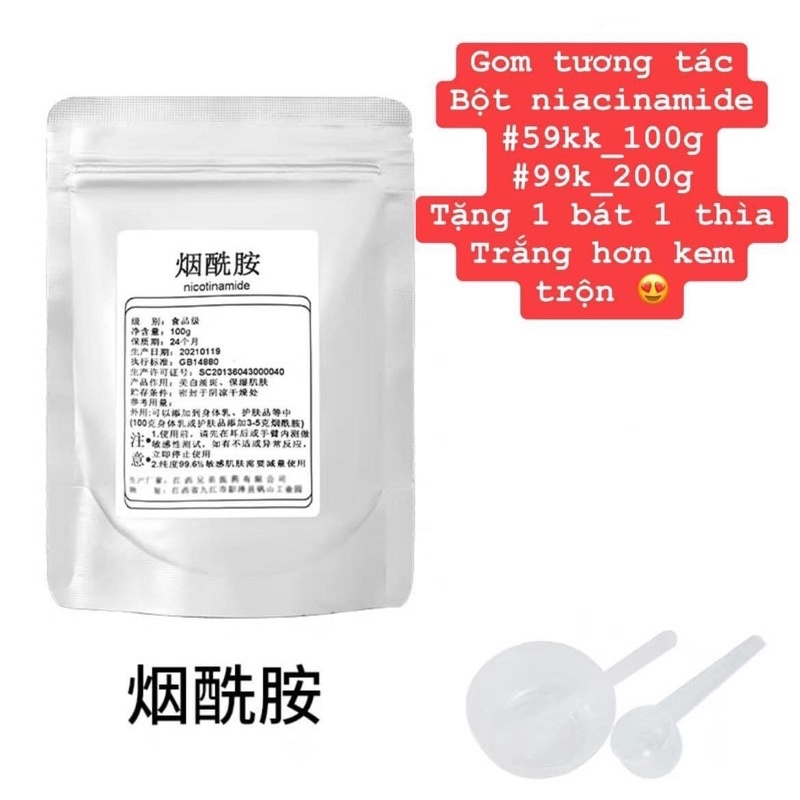 BỘT TINH CHẤT NIACINAMIDE TẶNG KÈM BÁT VÀ THÌA