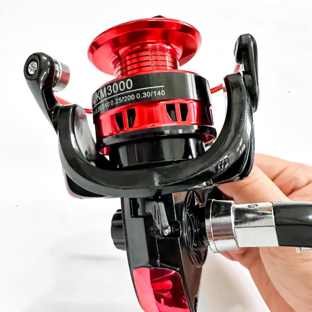 Máy Câu Cá KM Máy Câu Đứng 2000 Đến 8000 Chất Liệu Hợp Kim Nhôm Chuyên Câu Lure Tải Cá 10KG