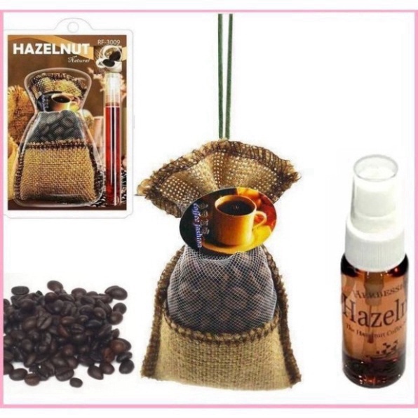 Túi Thơm Cafe Treo Ô Tô, Xe Hơi - Có Kèm Chai Tinh Dầu Cafe sapthomoto