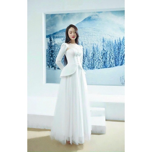 Đầm maxi mặc cưới TRIPBLE T DRESS cho dâu xinh đi bàn nhẹ nhàng - size S/M/L - MS227Y