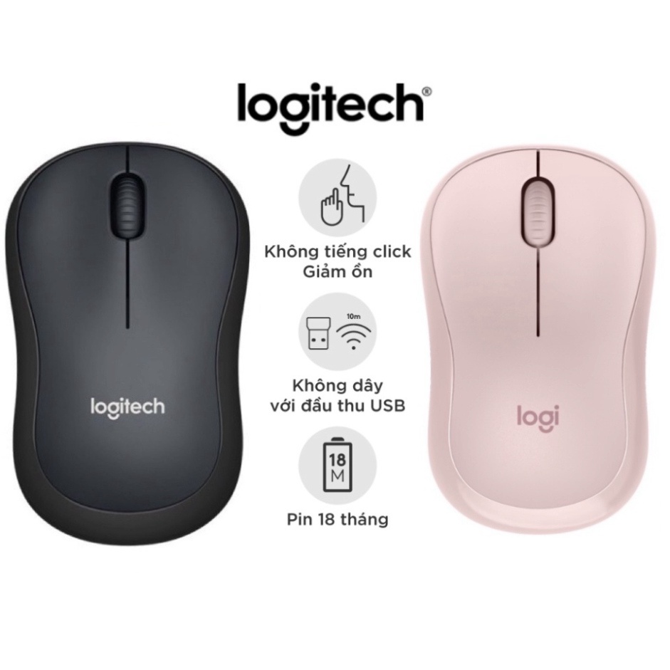 Chuột Không Dây Máy Tính Bluetooth Logitech M220 Không Tiếng Động- Có Công Tắc On/Off  - Độ Nhạy Cao - Bảo Hành 12 Tháng | BigBuy360 - bigbuy360.vn