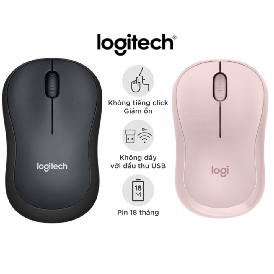 Chuột Không Dây Máy Tính Bluetooth Logitech M220 Không Tiếng Động- Có Công Tắc On/Off  - Độ Nhạy Cao - Bảo Hành 12 Tháng | BigBuy360 - bigbuy360.vn
