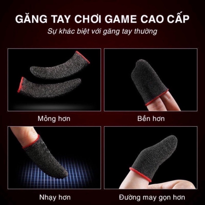 2 chiếc bao Tay Chơi Game freefire, Pubg, Liên Quân Găng tay chơi game Chống Mồ Hôi, Siêu Nhạy
