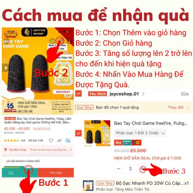 2 chiếc bao Tay Chơi Game freefire, Pubg, Liên Quân Găng tay chơi game Chống Mồ Hôi, Siêu Nhạy