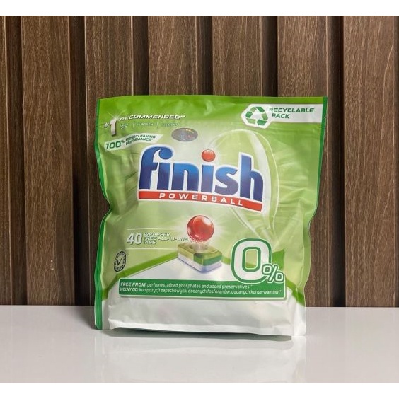 Viên rửa bát Finish Powerball 0% eco hữu cơ 70 viên, không chất bảo quản, không mùi