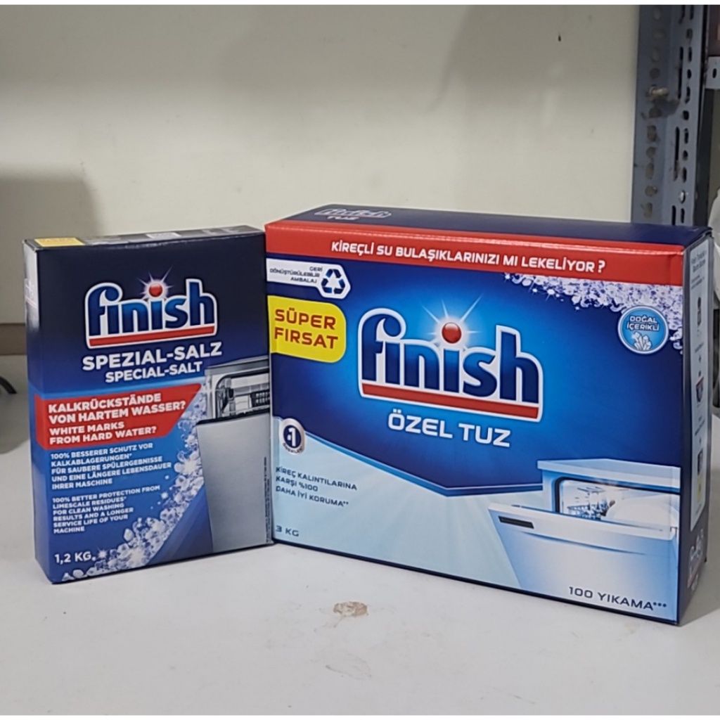 Muối rửa bát Finish 4kg, muối làm mềm nước finish 3kg nhập khẩu đức, muối finish 2kg dùng cho máy rửa chén ly chính hãng