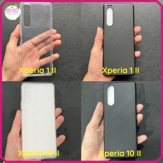 Ốp lưng dành cho Sony Xperia 10 II 10ii Xperia 1 II 1II loại chống sốc, dẻo đen và dẻo trắng nhám chống ố cao cấp bền