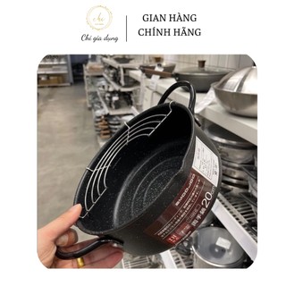 Nồi chiên chống dính emoojoo nhật size 20cm - vân đá
