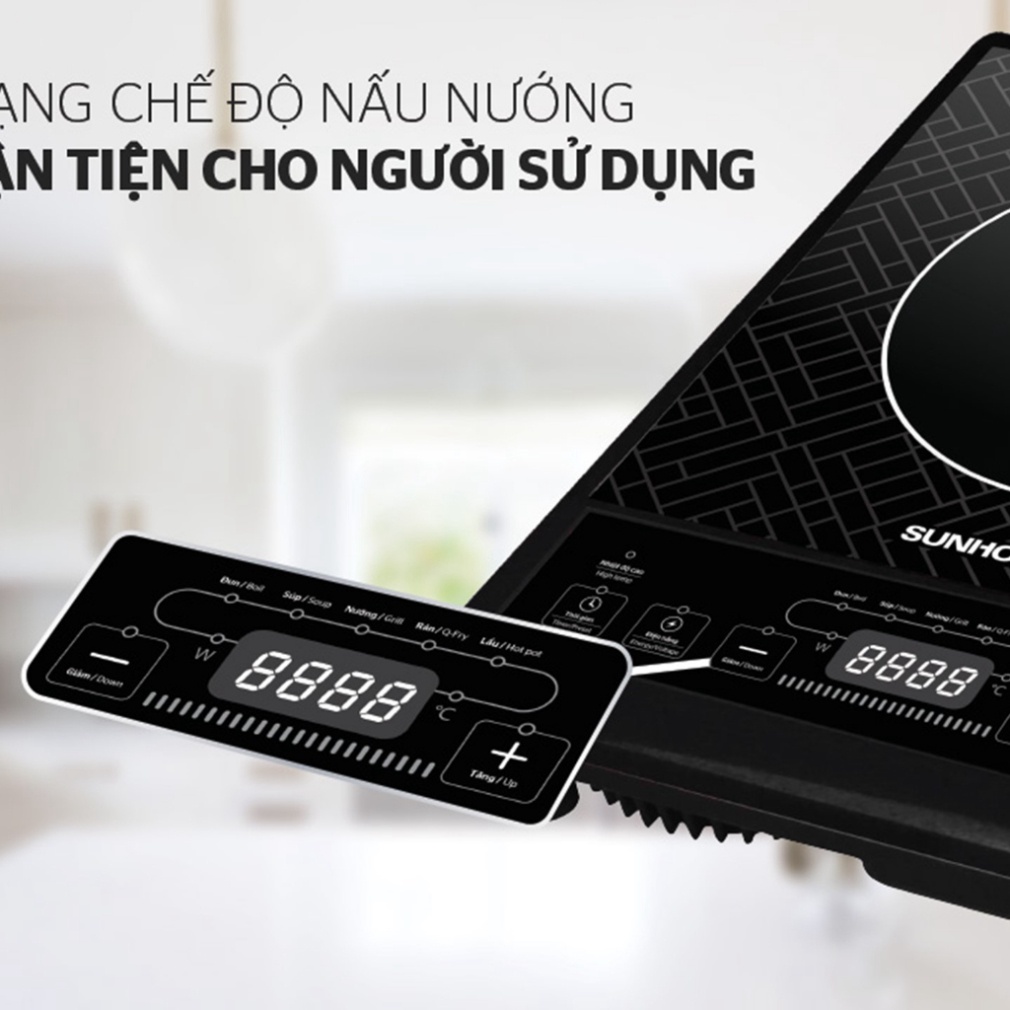 Bếp Hồng Ngoại Sunhouse SHD6011 - Không Kén Nồi - Tặng Kèm Vĩ Nướng - Hàng Chính Hãng