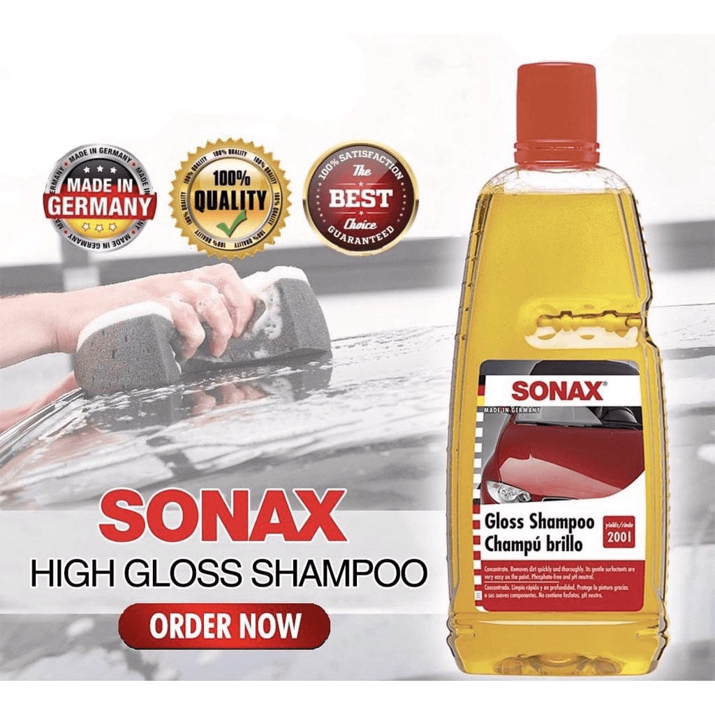 Hàng chuẩn -   Nước rửa xe đậm đặc Sonax Gloss Shampoo 1L - sạch sáng bóng, CHÍNH HÃNG