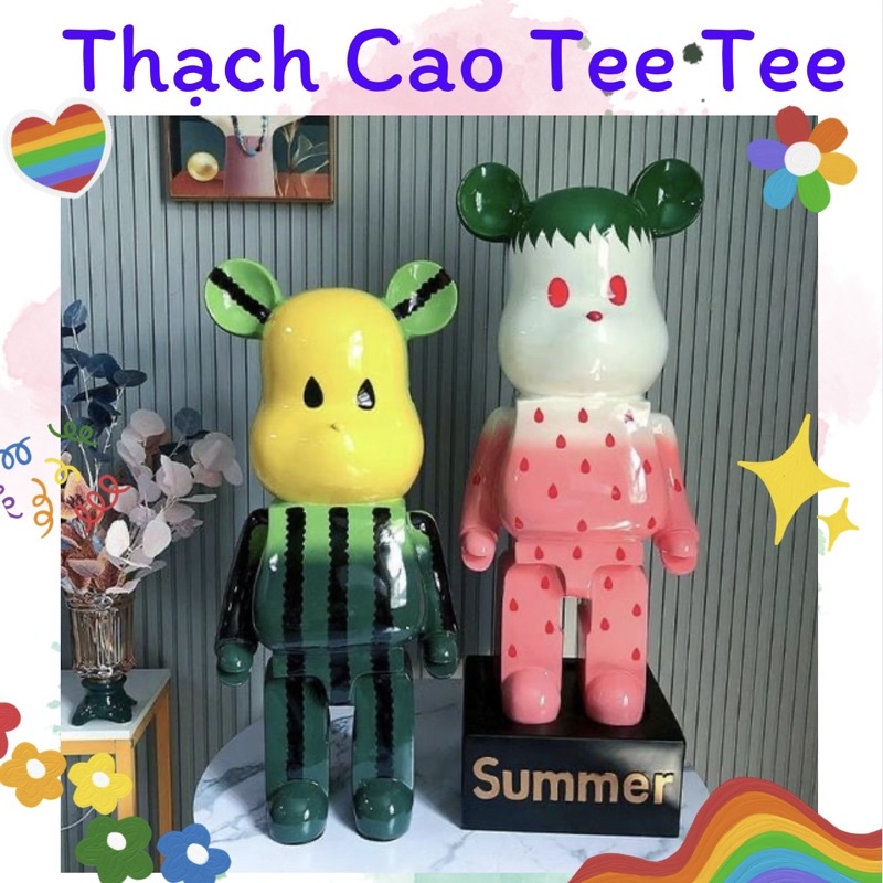 Tượng thạch cao tô màu bearbrick size 3XL cao cấp ( kèm màu và cọ)