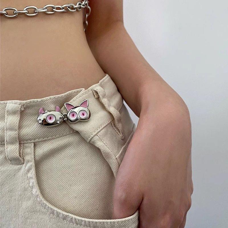 Khóa Thắt Lưng Quần Jean Hình Quái Vật Nhỏ Dễ Thương Có Thể Điều Chỉnh