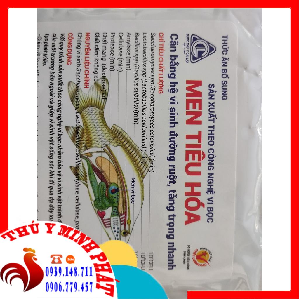 Men tiêu hóa cho cá, men tiêu hóa cho ốc, ếch , lươn gói 100g
