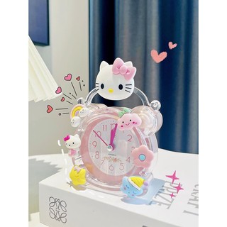Đồng hồ báo thức để bàn hình hello kitty dễ thương cho bé gái
