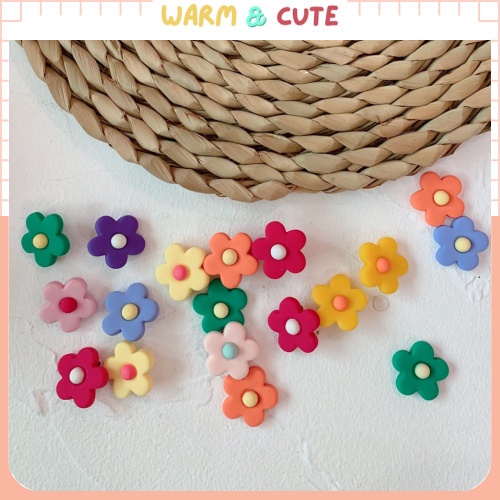 Huy Hiệu, Ghim Cài Áo, Balo, Giày Hình Bông Hoa Đơn Giản Xinh Xắn A224 Warm&Cute