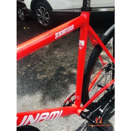 Xe TSUNAMI SNM100 Vành 4cm Đùi LEGEND 44T - Fixed gear - Đỏ L