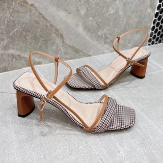 Sandal cao gót nữ quai mảnh xinh xuất sắc - cao 5cm - giày bánh bèo mã sandallv