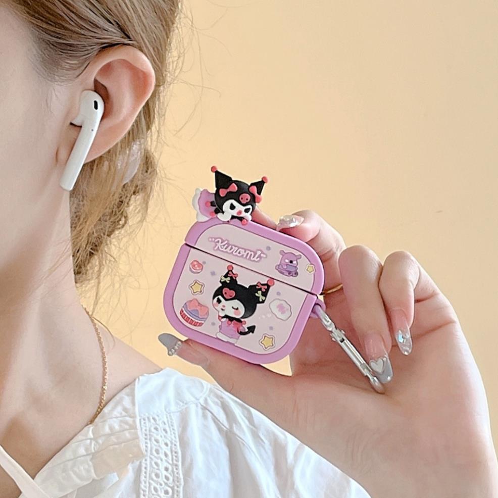 Vỏ airpods Kuromi & Pochacco leo cam siêu xynh