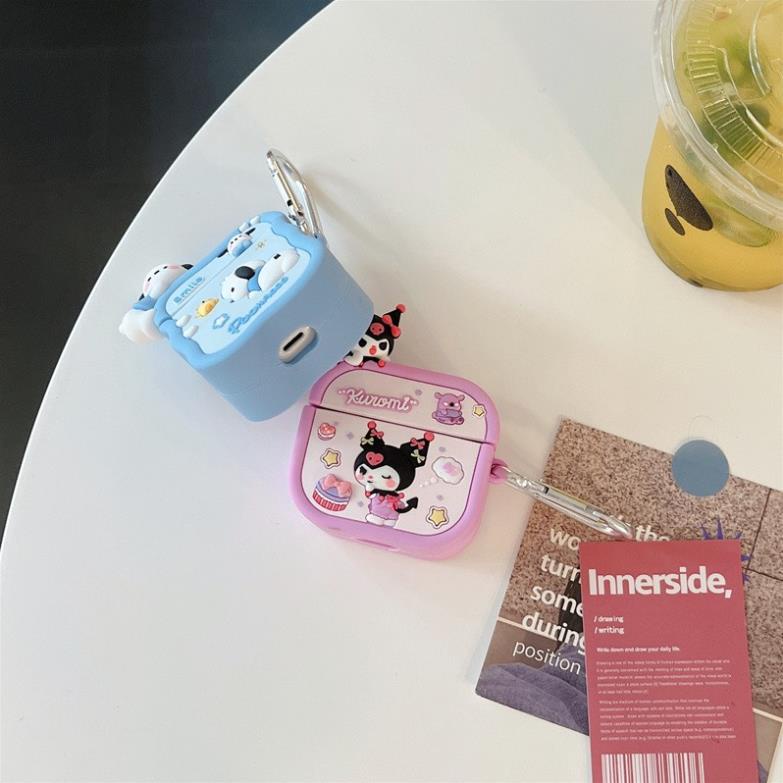 Vỏ airpods Kuromi & Pochacco leo cam siêu xynh