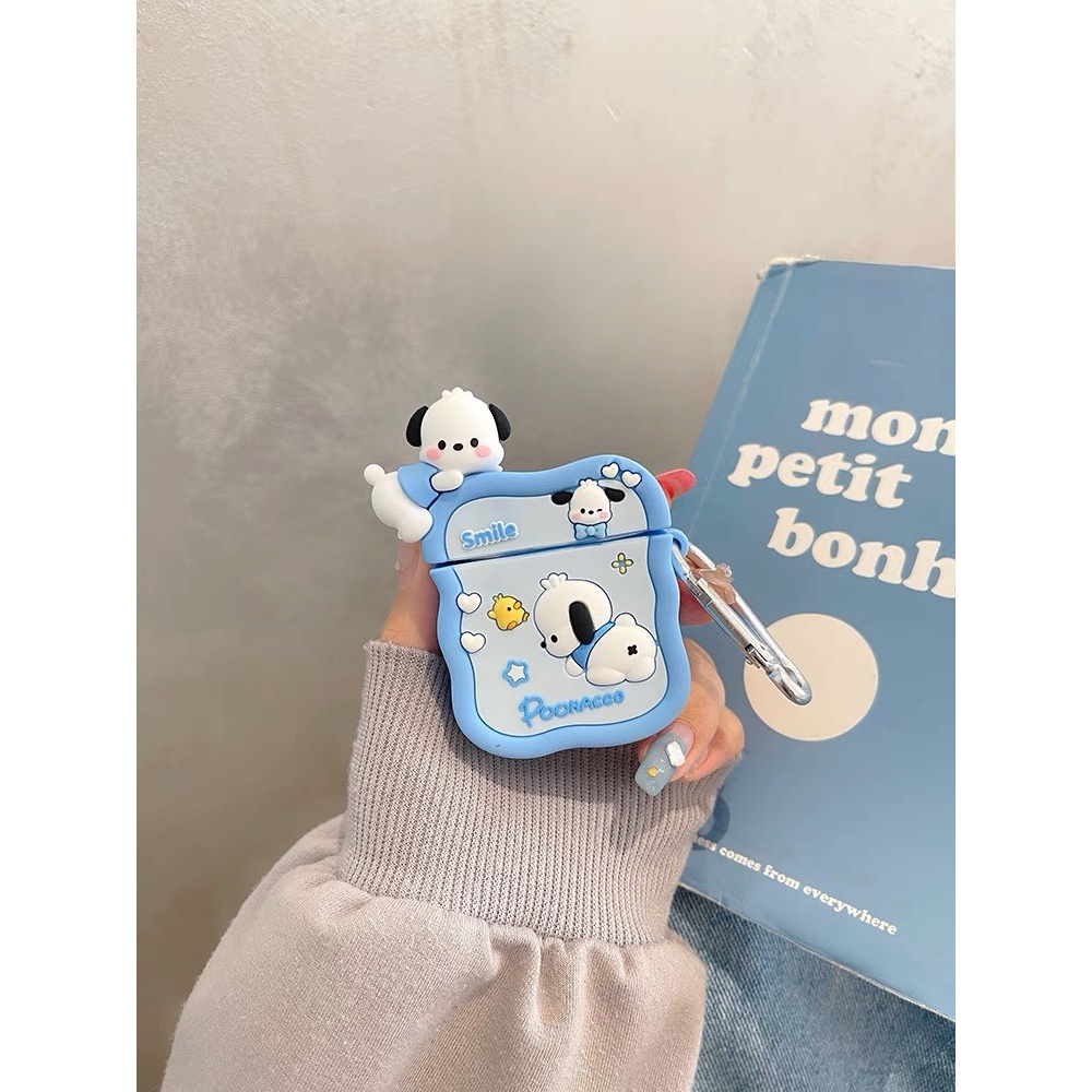 Vỏ airpods Kuromi & Pochacco leo cam siêu xynh