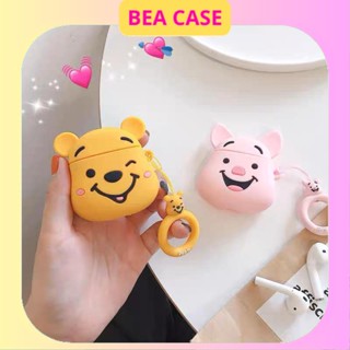  Case Air 1 2 3 Pro  Vỏ đựng ốp case airpod bảo vệ tai nghe không dây bluetooth Air 1 2 air 3 air pro Heo Gấu happy 
