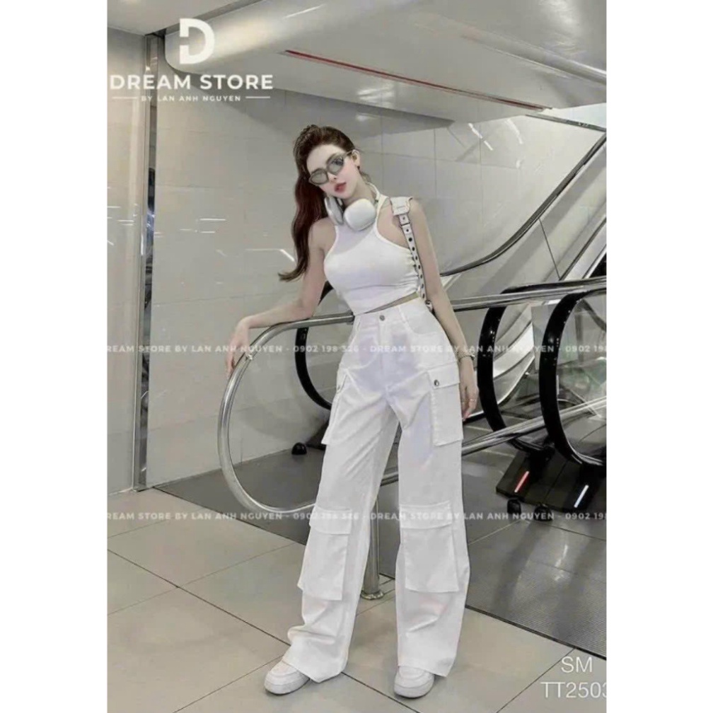 Set Bộ Áo Ba Lỗ Trơn Kèm Quần Ôngs Xuông Túi Hộp Phong Cách Cá Tính CC248 LUUANH HOA TOC