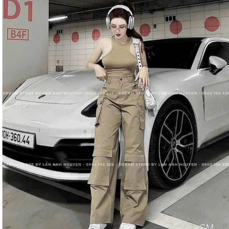 Set Bộ Áo Ba Lỗ Trơn Kèm Quần Ôngs Xuông Túi Hộp Phong Cách Cá Tính CC248 LUUANH HOA TOC