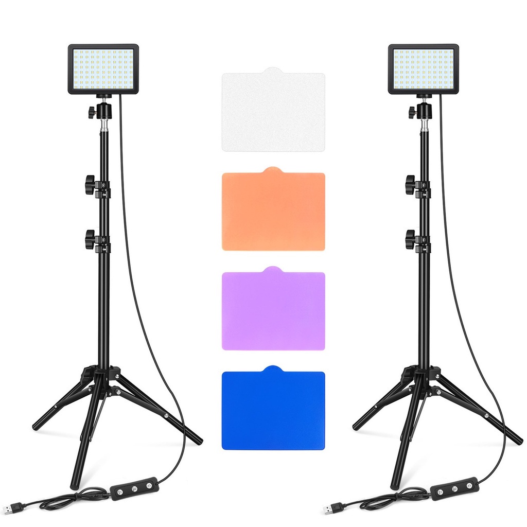 Đèn livestream vuông PB-P8 lớn nhất kèm chân tripod cao 2m1