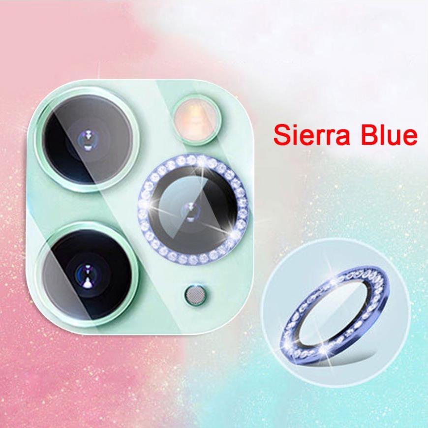 Mắt bảo vệ camera đính đá kèm hộp màu vàng, xanh dương đậm 11/12/13/14/mini/pro/promax/plus
