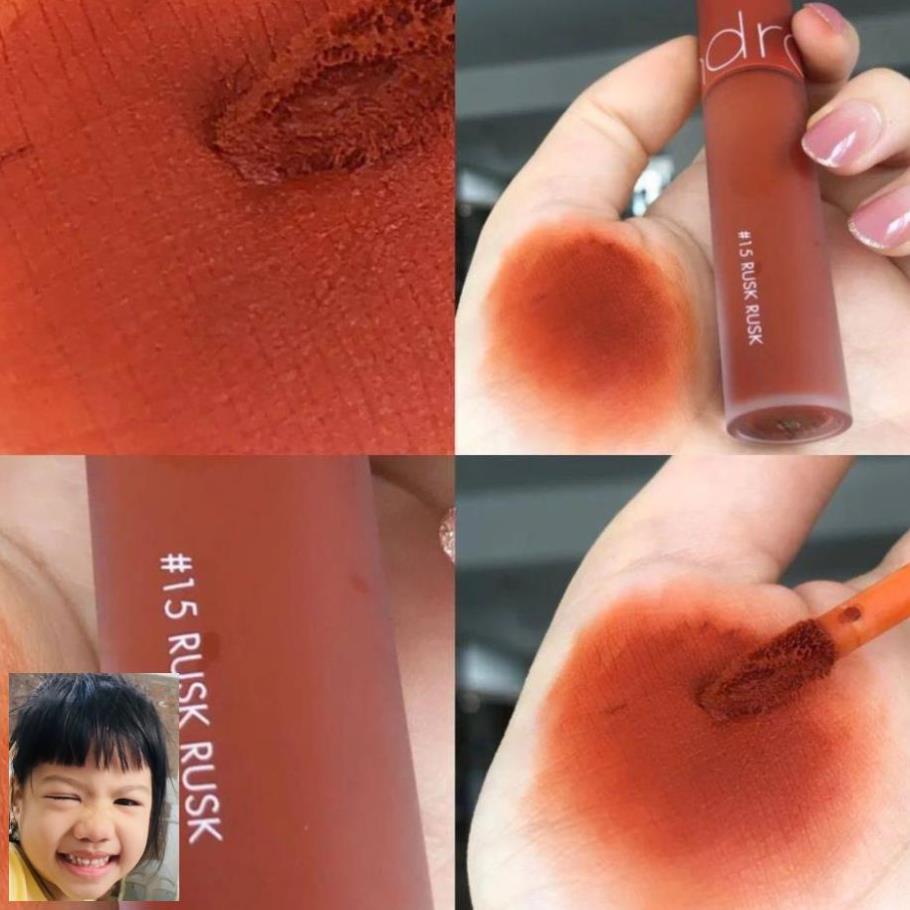 [lỗi nhẹ] Son Romand Zero 15 cam cháy (son kem lì Romand Zero Velvet Tint)