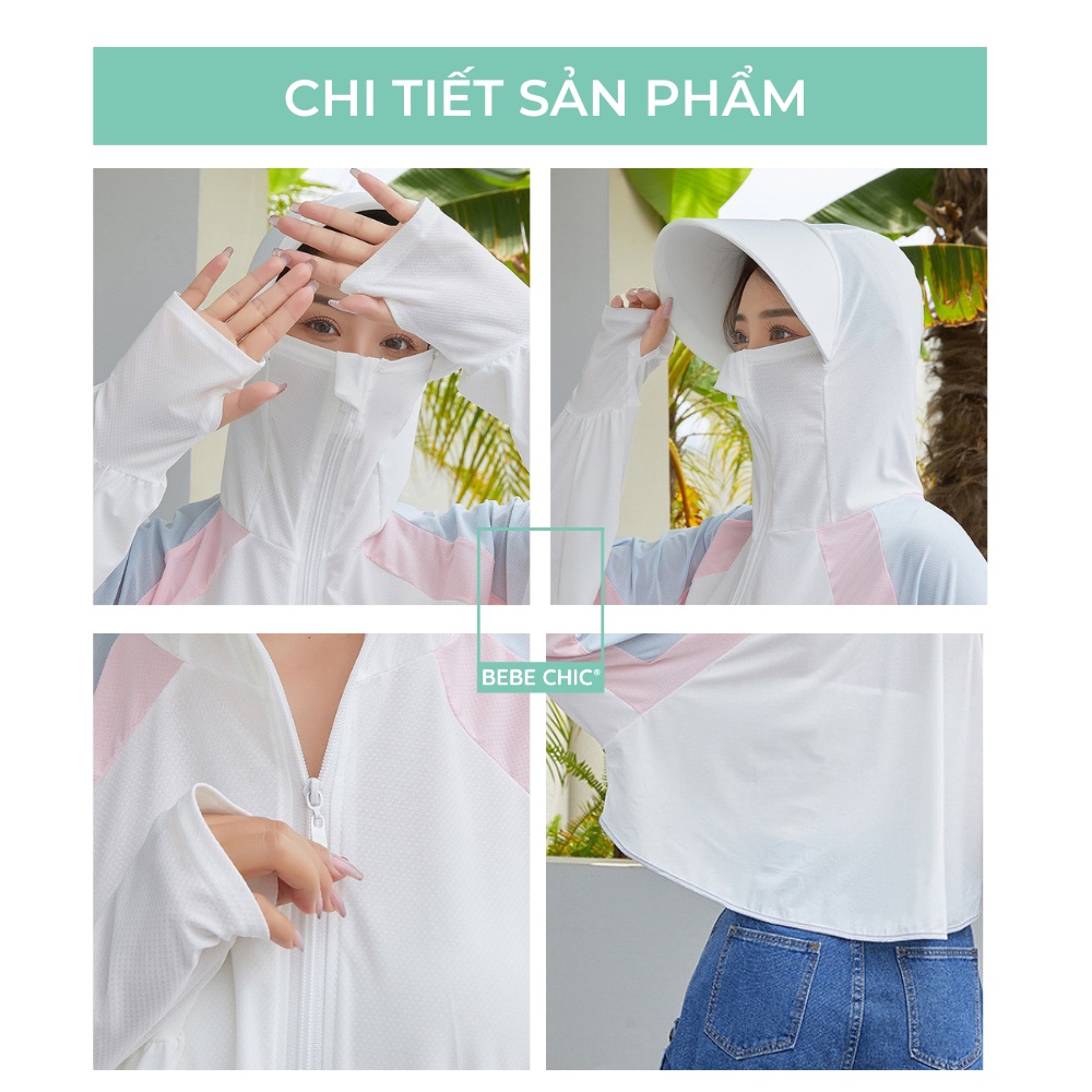 Áo Khoác Chống Nắng, Có Mũ Rộng Vành Cao Cấp AK002 BEBECHIC