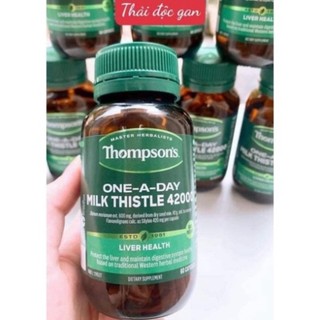 Viên uống thải độc gan Thompson's One-A-Day Milk Thistle 42000mg 60 viên, Viên uống hỗ trợ gan Milk Thistle Thompson's c