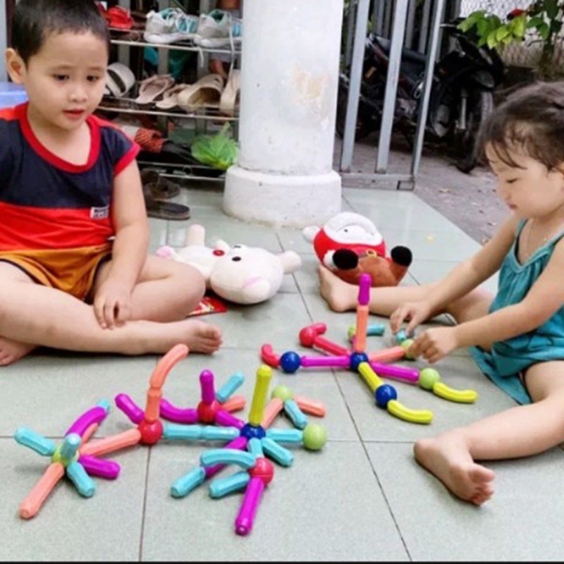 Đồ Chơi Xếp Hình Nam Châm 64 Chi Tiết Baostore