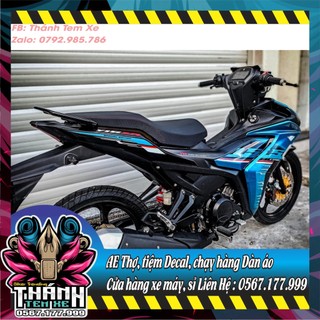 Tem rời exciter 155 - mẫu y16zr xanh đen nổi bật - chuẩn from cực đẹp