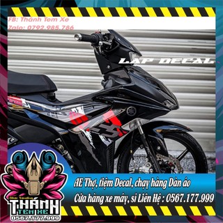 Tem rời exciter 155 - mẫu y16zr special đỏ đen - chuẩn from cực đẹp