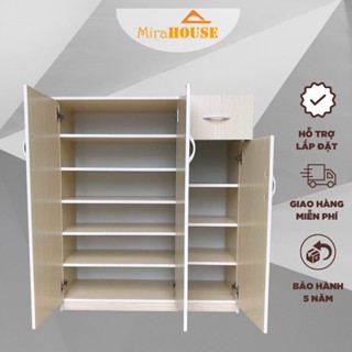 Tủ giày nhựa đài loan 3 cánh FREESHIP tủ đựng giày dép cao 1m04 dài 96cm sâu 34 cm