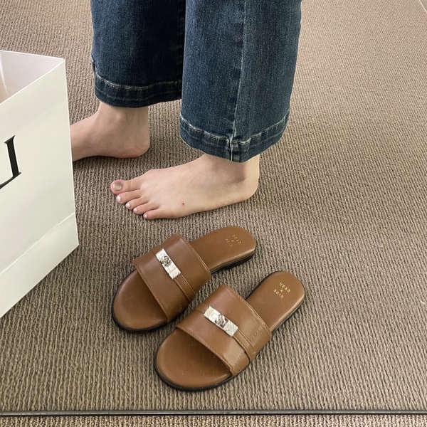 Dép Sandal Đế Mềm Thời Trang Mùa Hè Phong Cách Retro Dành Cho Nữ