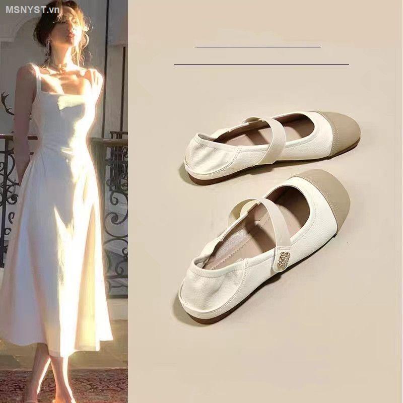 Giày Búp Bê Mary Jane Đế Bằng Phong Cách Pháp Thời Trang Xuân Thu 2023 Mới Cho Nữ