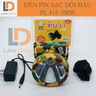 Đèn Pin Sạc Đội Đầu Siêu Sáng PL 418 100W chóa LỚN
