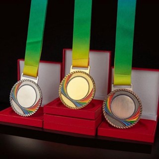 Huy Chương Thể Thao dây lụa - in theo yêu cầu - huy chương bóng đá, cầu lông,bơi lội, điền kinh thể thao (hc chung)